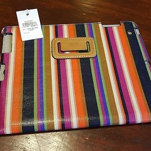 Fossil NWT multi stripe tablet cover